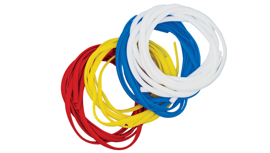 Red, yellow, blue, and white vascular loops