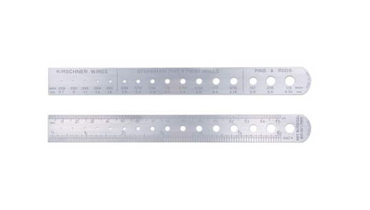 K-Wire and Pin Gauge measuring tool.