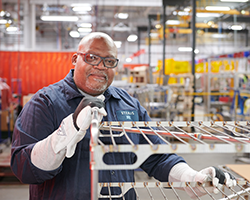 STERIS employee in the factory